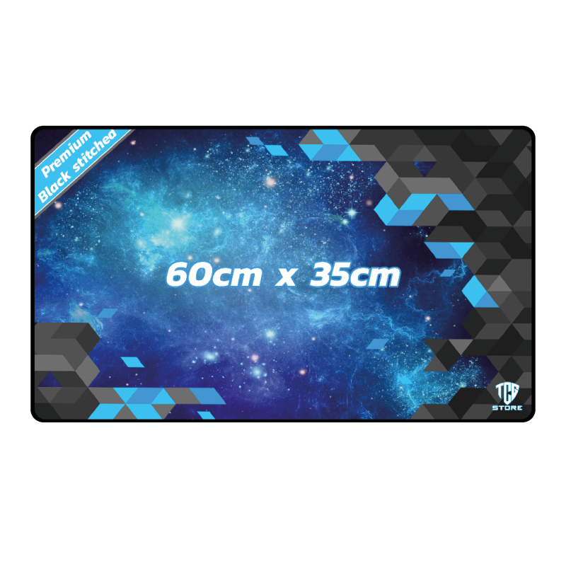 Custom TCG Playmat: 60cm x 35cm - 3MM - Stitched Black