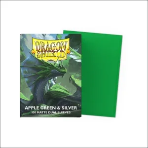 Dragon Shield Datte Dual Sleeves Apple Green & Silver