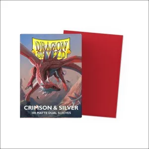 Dragon Shield Datte Dual Sleeves Crimson & Silver