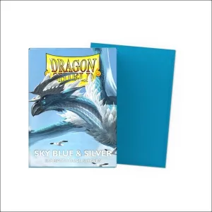 Dragon Shield Datte Dual Sleeves Sky Blue & Silver