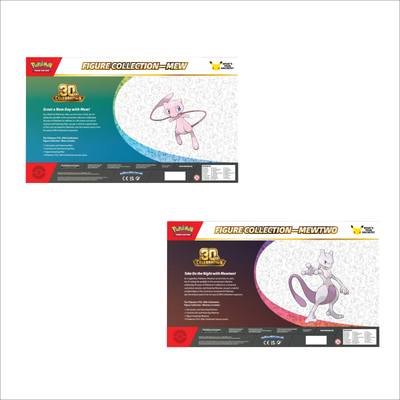 Pokémon: 30th Celebration - Figure Collection Box Mew/Mewtwo (ENG)