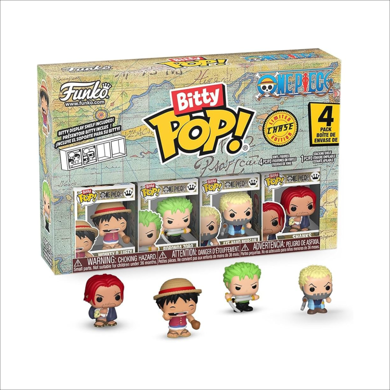 One Piece: Bitty POP! 4 Pack 2.5cm - Series 1 (Monkey D. Luffy)